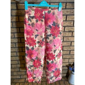 Silk Club Floral Pants 100% Silk‎